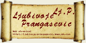 Ljubivoje Prangašević vizit kartica